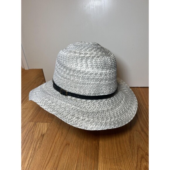 August Hat Company Hat Fedora Womens Medium Wide Brim Straw Summer Sun NEW - Picture 2 of 9